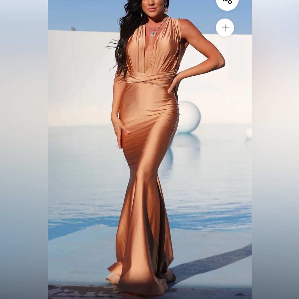 Jessica Angel 573 Dress in Cooper. Worn once as bridesmaids dress. Very stretchy